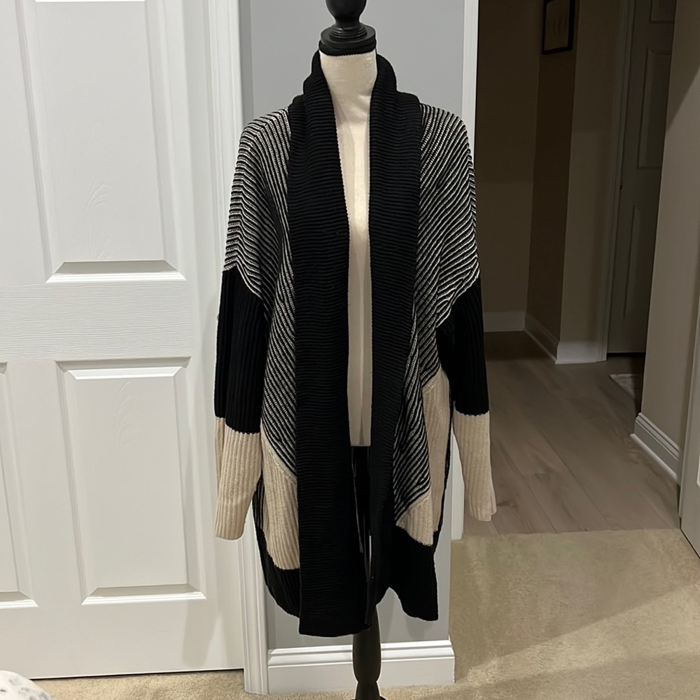 Caslon Drape Shawl Collar Boyfriend length Sweater